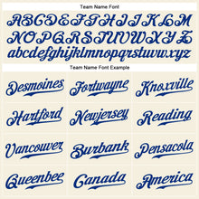 Загрузить изображение в средство просмотра галереи, Custom Cream Black Pinstripe Red-Royal Authentic Baseball Jersey