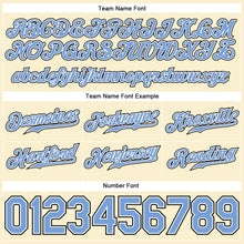 Load image into Gallery viewer, Custom Cream Light Blue-Black Authentic Throwback Basketball Shorts