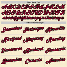 Laden Sie das Bild in den Galerie-Viewer, Custom Cream Black Pinstripe Maroon-Black Authentic Basketball Jersey