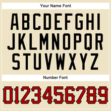 Load image into Gallery viewer, Custom Cream Black Pinstripe Red-Black Authentic Basketball Jersey