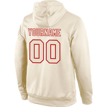Загрузить изображение в средство просмотра галереи, Custom Stitched Cream Cream-Red Sports Pullover Sweatshirt Hoodie