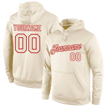 Загрузить изображение в средство просмотра галереи, Custom Stitched Cream Cream-Red Sports Pullover Sweatshirt Hoodie
