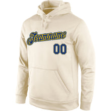 Laden Sie das Bild in den Galerie-Viewer, Custom Stitched Cream Royal-Gold Sports Pullover Sweatshirt Hoodie