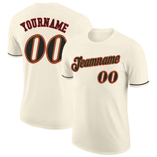 Charger l'image dans la galerie, Custom Cream Black-Old Gold Performance T-Shirt