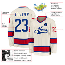 Загрузить изображение в средство просмотра галереи, Custom Cream Royal-Red Hockey Jersey