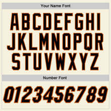 Laden Sie das Bild in den Galerie-Viewer, Custom Cream Black Orange-Old Gold Authentic Baseball Jersey