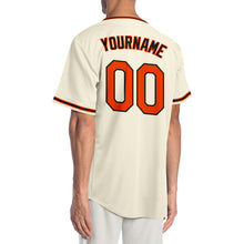 Загрузить изображение в средство просмотра галереи, Custom Cream Orange Black-Old Gold Authentic Baseball Jersey