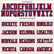 Charger l'image dans la galerie, Custom Cream Red-Royal Stitched Cuffed Knit Hat