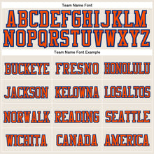 Charger l'image dans la galerie, Custom Cream Orange-Royal Stitched Cuffed Knit Hat