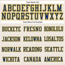 Charger l'image dans la galerie, Custom Cream Royal-Gold Stitched Cuffed Knit Hat