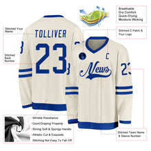 Загрузить изображение в средство просмотра галереи, Custom Cream Royal Hockey Jersey
