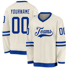 Загрузить изображение в средство просмотра галереи, Custom Cream Royal Hockey Jersey