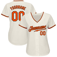 Загрузить изображение в средство просмотра галереи, Custom Cream Orange-Black Authentic Baseball Jersey