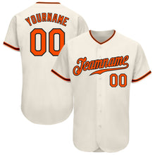 Загрузить изображение в средство просмотра галереи, Custom Cream Orange-Black Authentic Baseball Jersey