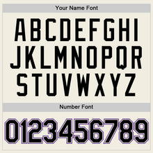 Load image into Gallery viewer, Custom Cream Black-Purple Authentic Baseball Jersey