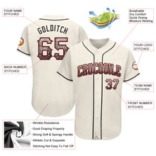 Load image into Gallery viewer, Custom Cream Black-Red Authentic Drift Fashion Baseball Jersey