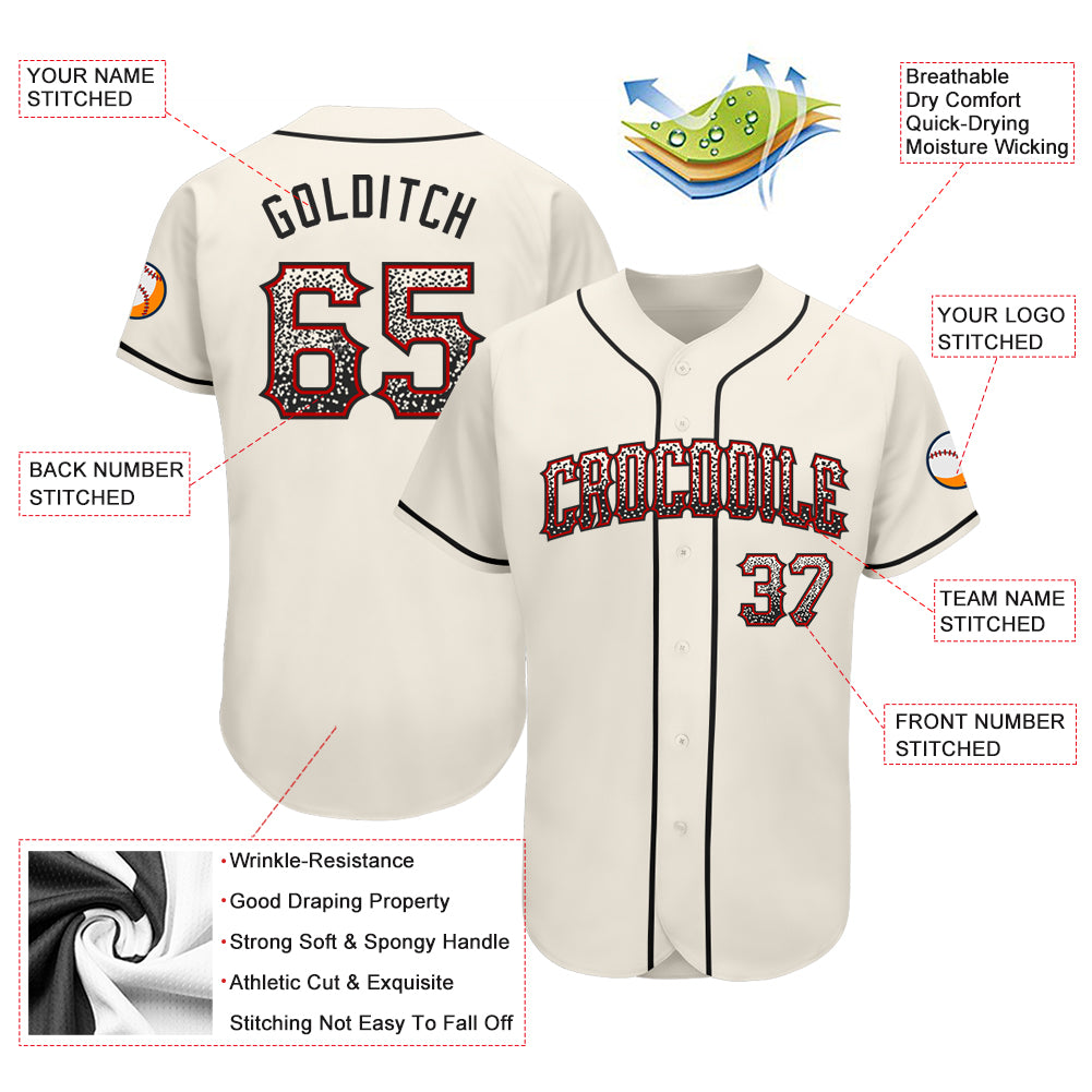 Cheap Custom Cream Black-Red Authentic Drift Fashion Baseball Jersey Free  Shipping – CustomJerseysPro