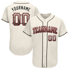 Load image into Gallery viewer, Custom Cream Black-Red Authentic Drift Fashion Baseball Jersey