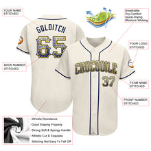 Load image into Gallery viewer, Custom Cream Navy-Gold Authentic Drift Fashion Baseball Jersey
