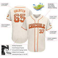 Charger l'image dans la galerie, Custom Cream Orange-Black Authentic Drift Fashion Baseball Jersey