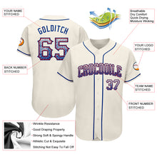 Load image into Gallery viewer, Custom Cream Royal-Red Authentic Drift Fashion Baseball Jersey