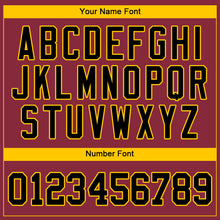 Load image into Gallery viewer, Custom Crimson Black-Gold Authentic Baseball Jersey