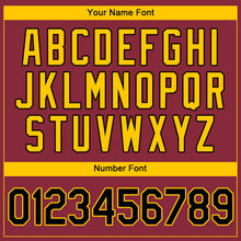 Load image into Gallery viewer, Custom Crimson Black-Gold Authentic Baseball Jersey