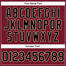 Charger l'image dans la galerie, Custom Crimson Black-City Cream Authentic Throwback Rib-Knit Baseball Jersey Shirt