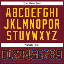 Load image into Gallery viewer, Custom Crimson Navy-Gold Authentic Baseball Jersey