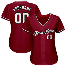 Laden Sie das Bild in den Galerie-Viewer, Custom Crimson White-Black Authentic Baseball Jersey
