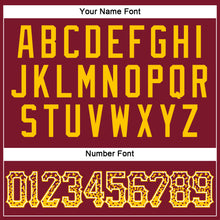 Load image into Gallery viewer, Custom Crimson Gold-White Authentic Drift Fashion Baseball Jersey