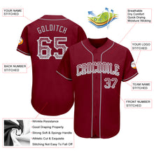 Load image into Gallery viewer, Custom Crimson Gray-White Authentic Drift Fashion Baseball Jersey