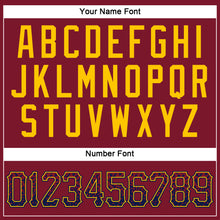 Load image into Gallery viewer, Custom Crimson Navy-Gold Authentic Drift Fashion Baseball Jersey