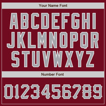 Load image into Gallery viewer, Custom Crimson Gray-White Authentic Baseball Jersey