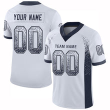 Загрузить изображение в средство просмотра галереи, Custom White Navy-Gray Drift Fashion Football Jersey