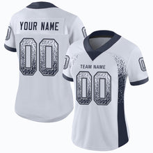Загрузить изображение в средство просмотра галереи, Custom White Navy-Gray Drift Fashion Football Jersey