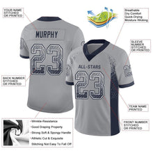 Laden Sie das Bild in den Galerie-Viewer, Custom Light Gray Navy-White Drift Fashion Football Jersey