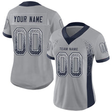 Laden Sie das Bild in den Galerie-Viewer, Custom Light Gray Navy-White Drift Fashion Football Jersey