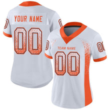 Laden Sie das Bild in den Galerie-Viewer, Custom White Orange-Navy Drift Fashion Football Jersey