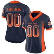 Загрузить изображение в средство просмотра галереи, Custom Navy Orange-White Drift Fashion Football Jersey
