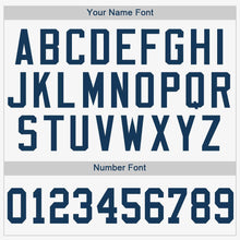 Laden Sie das Bild in den Galerie-Viewer, Custom White Navy Baseball Jersey