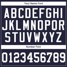 Загрузить изображение в средство просмотра галереи, Custom Navy White Baseball Jersey