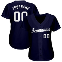 Загрузить изображение в средство просмотра галереи, Custom Navy White Baseball Jersey