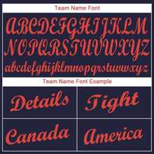 Загрузить изображение в средство просмотра галереи, Custom Navy Orange Baseball Jersey