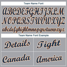 Загрузить изображение в средство просмотра галереи, Custom Gray Navy-Orange Baseball Jersey