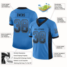 Load image into Gallery viewer, Custom Powder Blue Black-Gray Drift Fashion Football Jersey