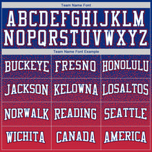 Charger l'image dans la galerie, Custom Stitched Royal White-Red Fade Fashion Sports Pullover Sweatshirt Hoodie