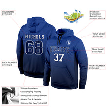 Laden Sie das Bild in den Galerie-Viewer, Custom Stitched Royal Navy-White Fade Fashion Sports Pullover Sweatshirt Hoodie