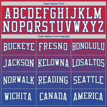 Charger l'image dans la galerie, Custom Stitched Red White-Royal Fade Fashion Sports Pullover Sweatshirt Hoodie