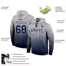 Charger l'image dans la galerie, Custom Stitched Gray Navy Fade Fashion Sports Pullover Sweatshirt Hoodie
